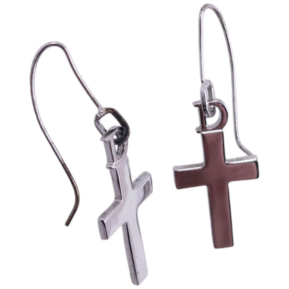 Vintage 2000s Dior By John Galliano Silver Cross Earrings