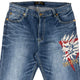 Vintage Oniarai Embroidered Devil Japanese Denim Jeans Size W36