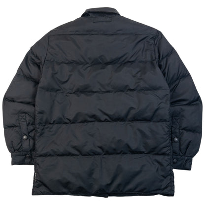 Vintage 90s Armani Jeans Button Up Puffer Jacket in black, photo 2