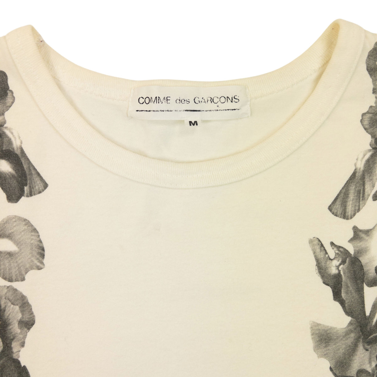 Vintage Comme Des Garçons Hawaiian Lei Graphic T Shirt Size S