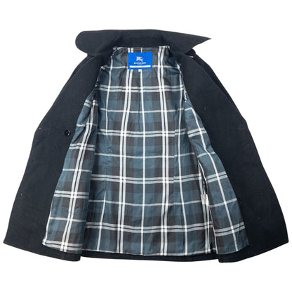 Vintage 2000s Burberry Blue Label Nova Check Lined Peacoat Jacket Womens Size M