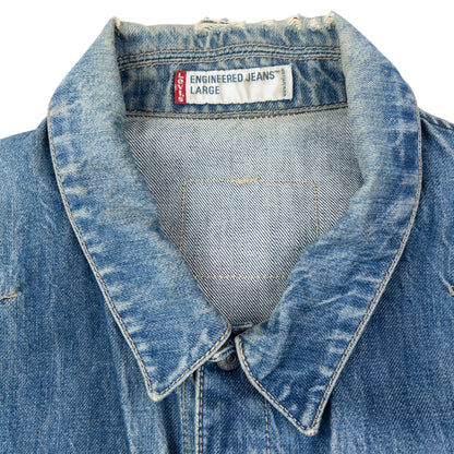 Vintage 2000s Levi's Engineered Garments Distressed Denim Jacket Size M