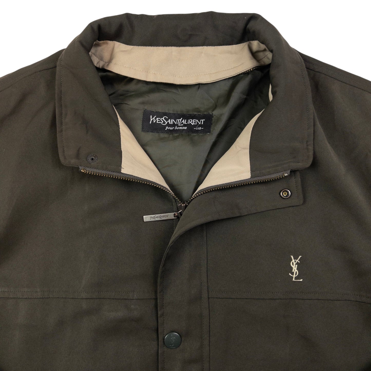 Vintage YSL Yves Saint Laurent Zip Up Jacket Size XL