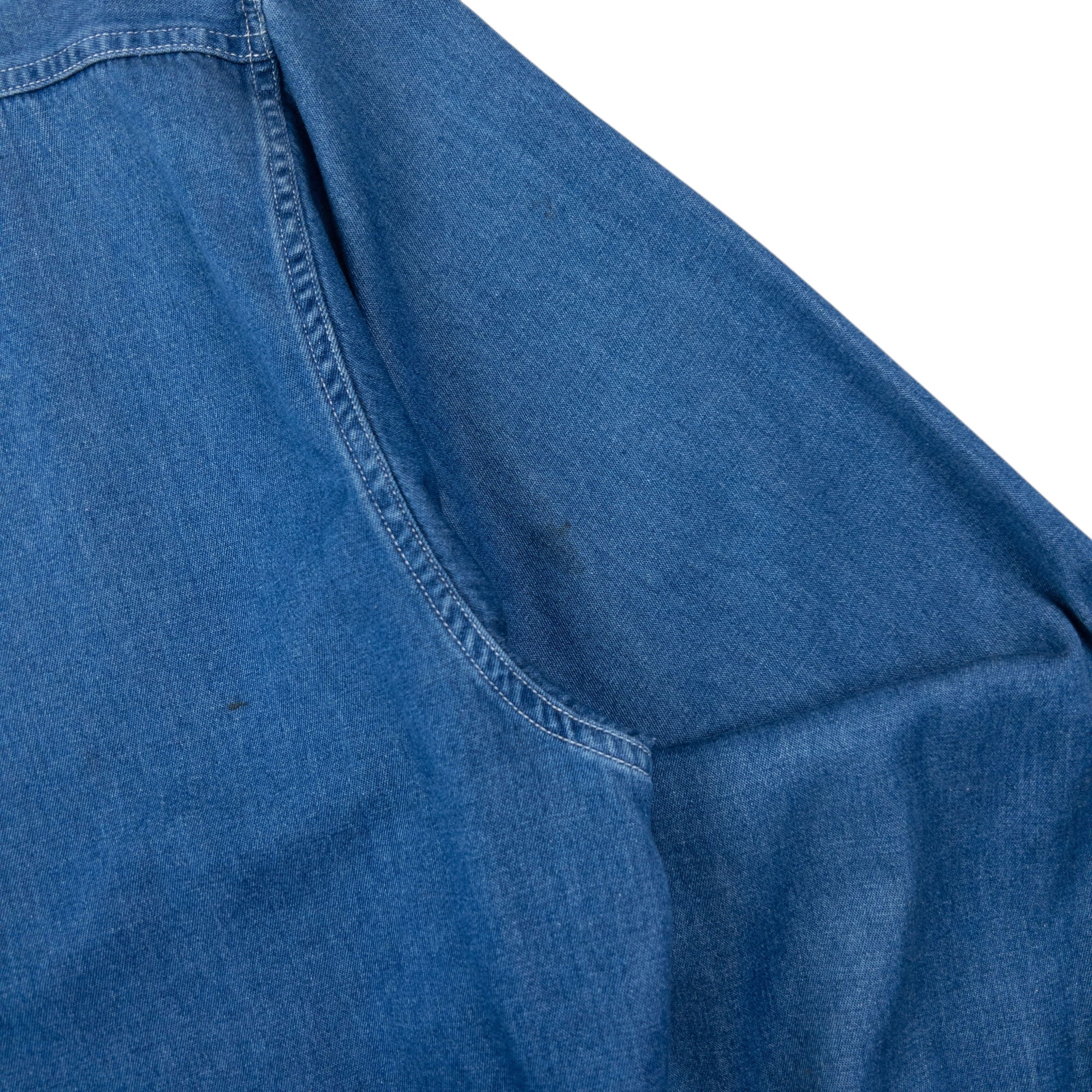 Vintage Armani Jeans Long Sleeve Button Up Denim Shirt Size L