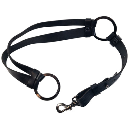 Vintage 2000s Dolce & Gabbana Leather Clip Ring Belt Size M