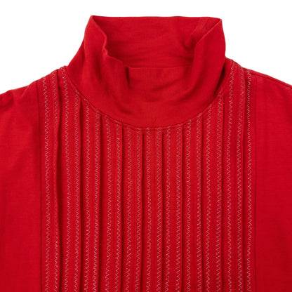 Vintage 2000s Issey Miyake Pleated Long Sleeve Turtleneck T Shirt Womens Size M
