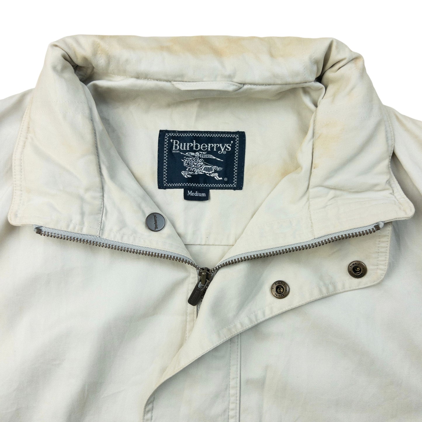 Vintage 90s Burberry Zip Up Jacket Size S