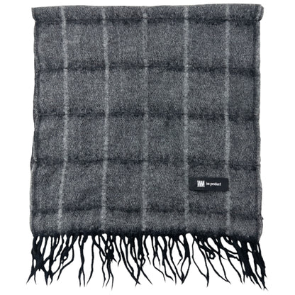 Vintage 2000s Issey Miyake Checkered Wool Tassel Scarf