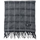 Vintage 2000s Issey Miyake Checkered Wool Tassel Scarf