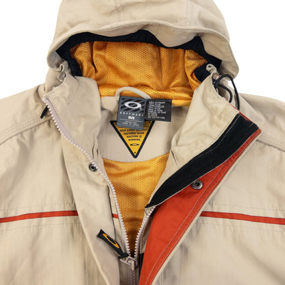 Vintage 2000s Oakley Zip Up Snowboarding Jacket in beige, photo 3
