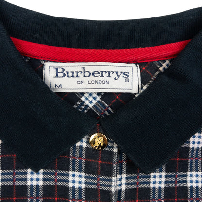 Vintage 90s Burberry Nova Check Polo Shirt Size XL