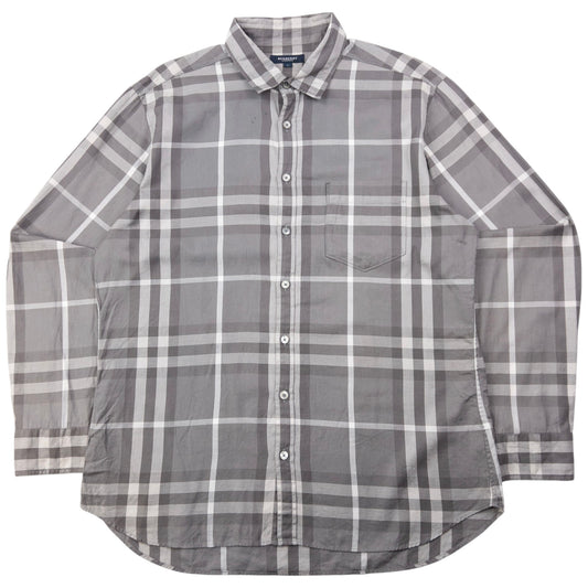 Vintage Burberry Nova Check Long Sleeve Button Up Shirt Size M