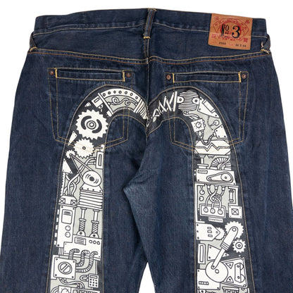 Vintage Evisu Mechanical Daicock Japanese Denim Jeans Size W37