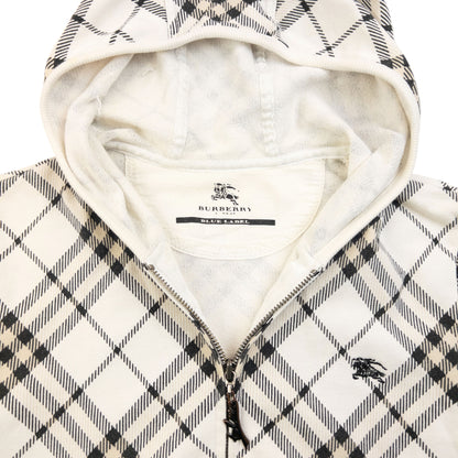 Vintage 2000s Burberry Blue Label Nova Check Zip Up Hoodie Womens Size S