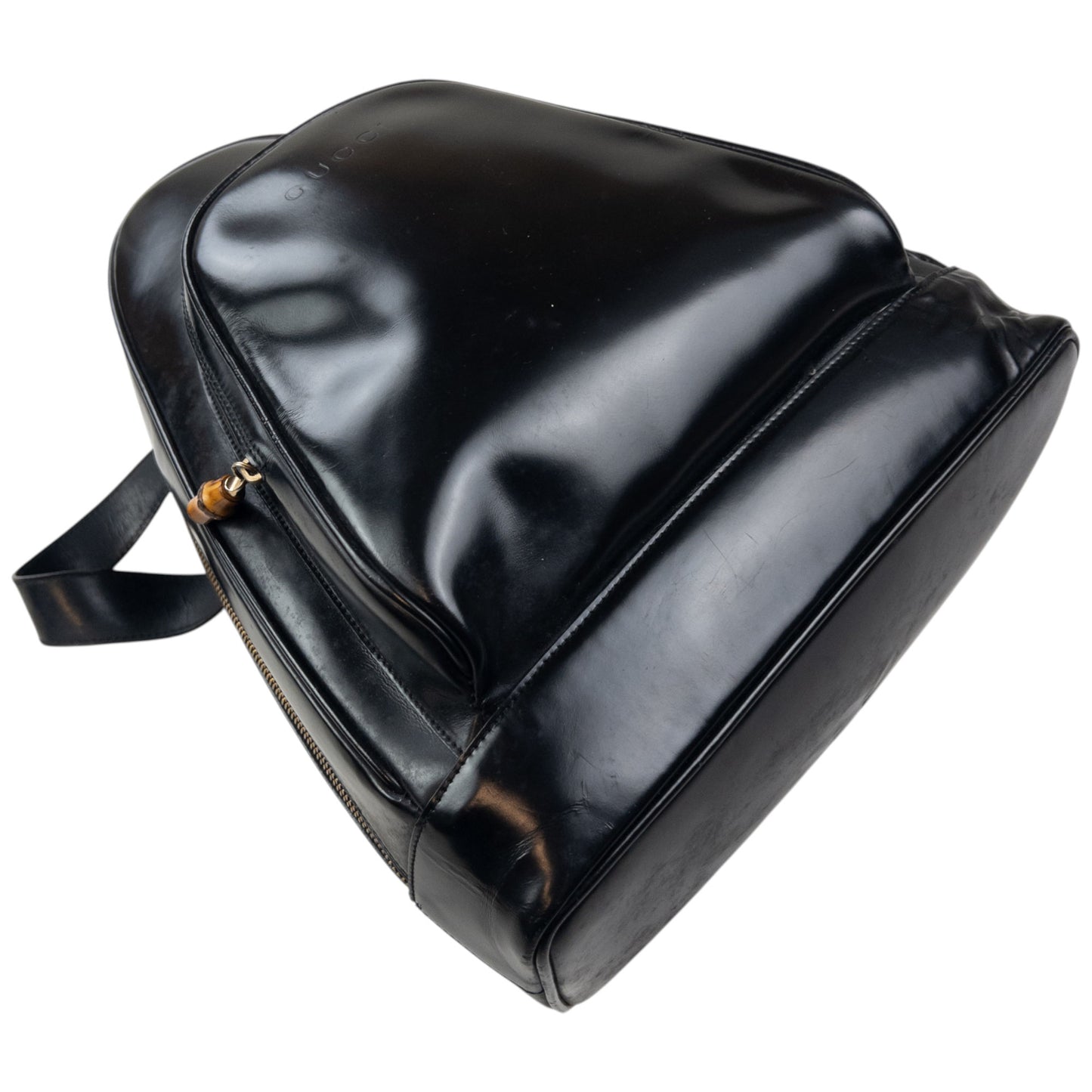 Vintage 80s Gucci Leather And Bamboo Sling Bag