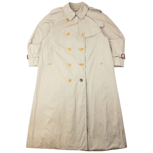 Vintage 80s Burberry Nova Check Lined Trench Jacket Size M