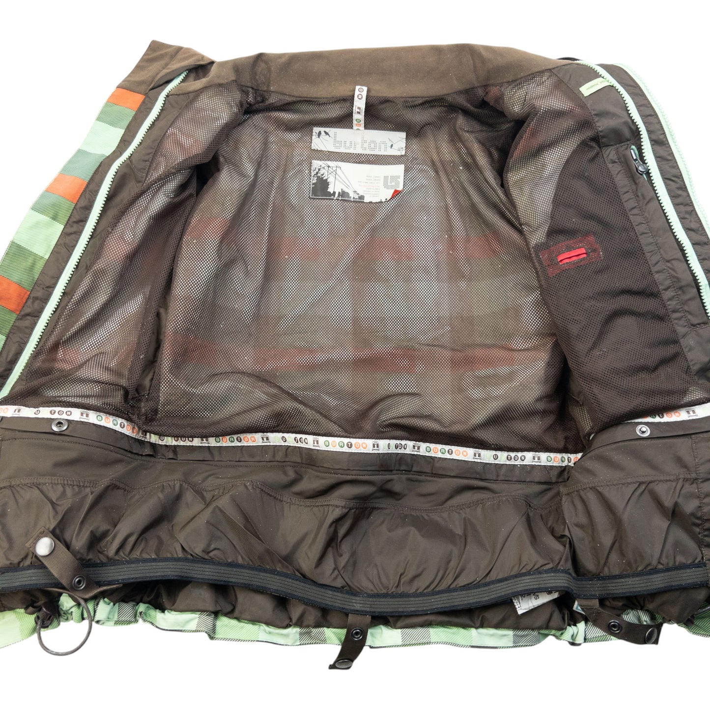 Vintage 2000s Burton City System Checkered Snowboarding Jacket Size XS