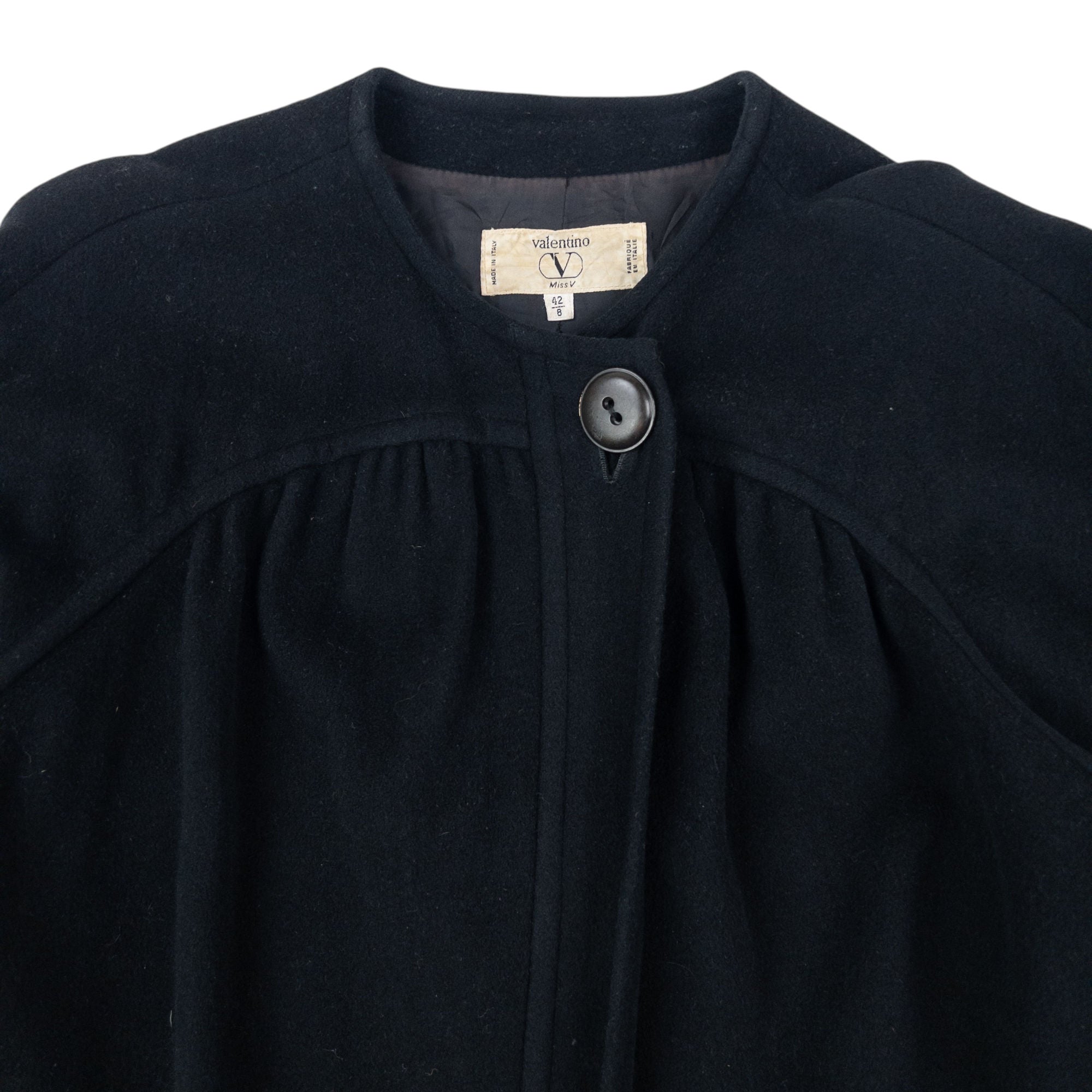 Vintage 80s Valentino Miss V Longline Wool Jacket Womens Size XL