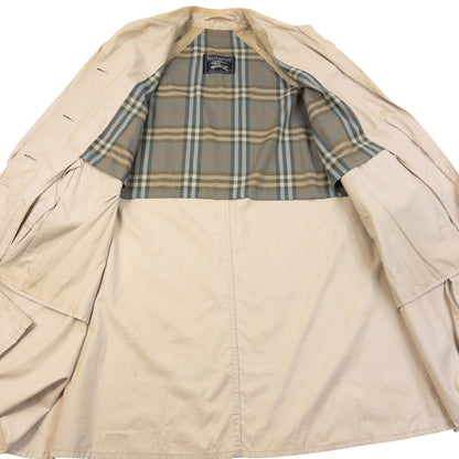 Vintage 80s Burberry Trench Jacket Size XL