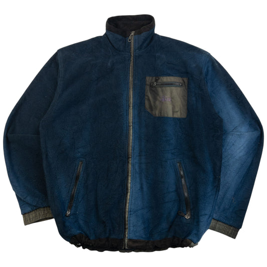 Vintage 90s Stussy Outdoor Zip Up Fleece Jacket Size L