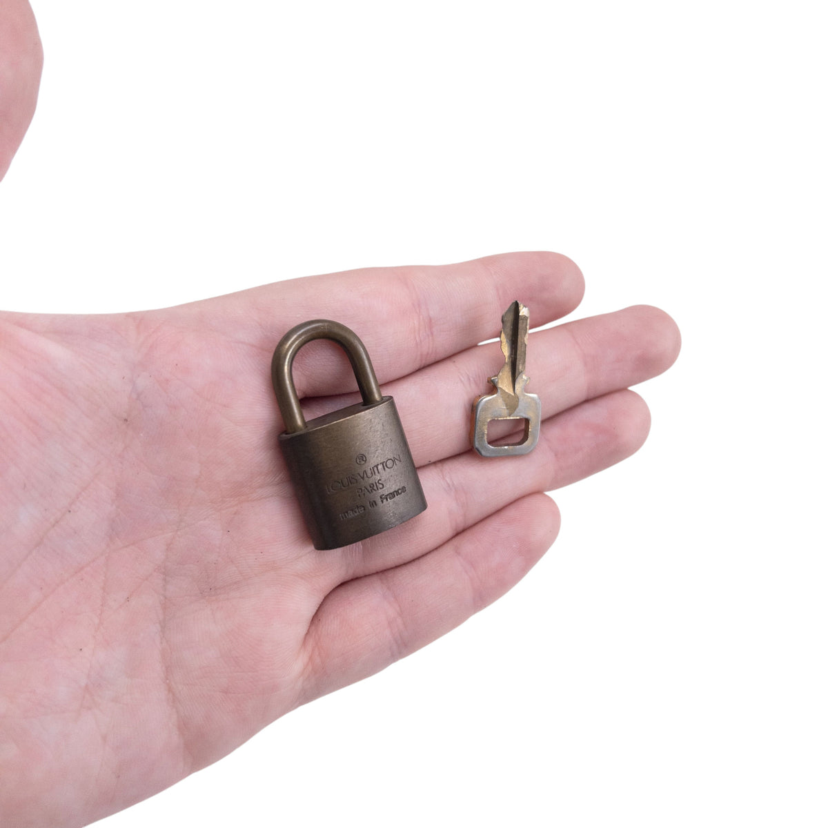 Vintage 2000s Louis Vuitton Embossed Mini Padlock & Key