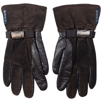 Vintage Armani Jeans Leather Suede Gloves Size M