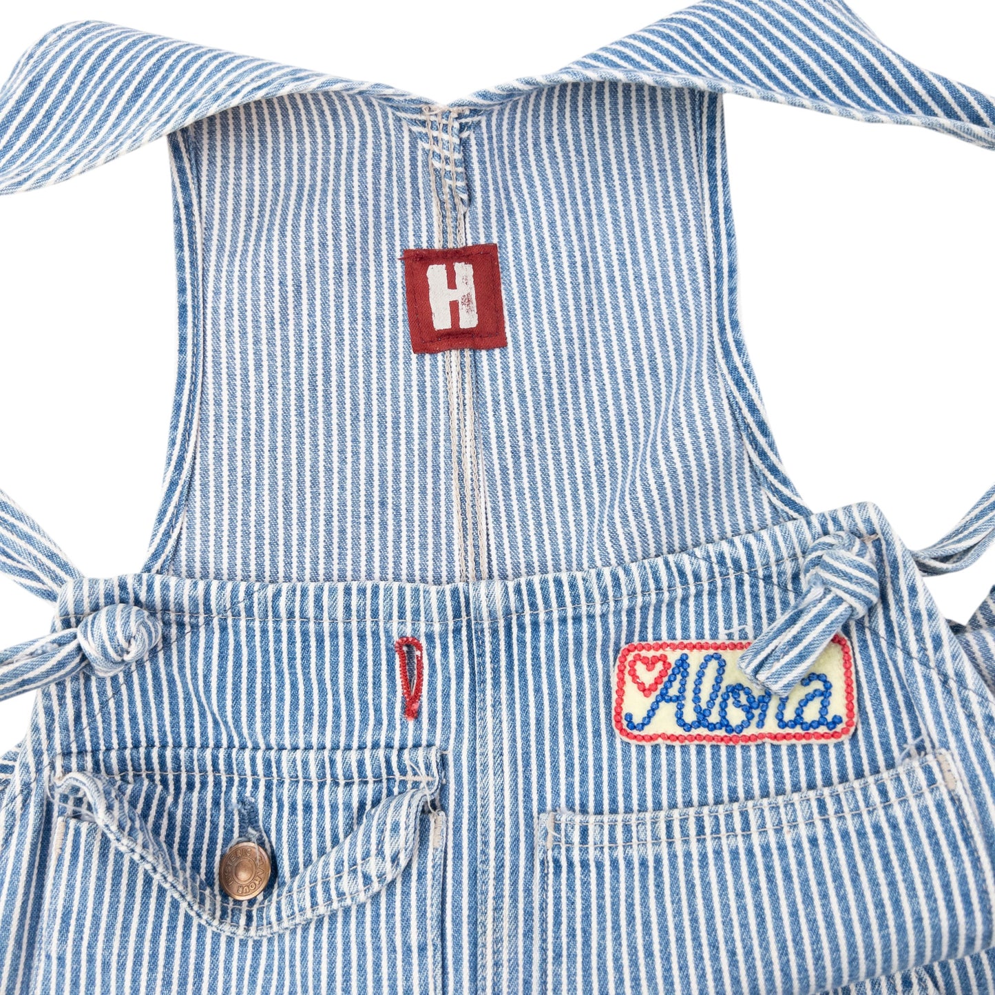 Vintage 90s Hysteric Glamour Embroidered Denim Dungarees Size S