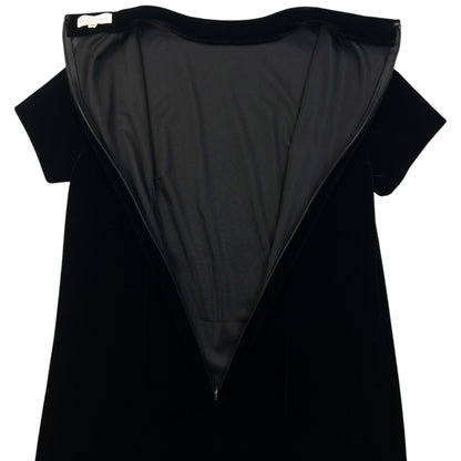 Vintage 90s Balenciaga La Mode Velvet Dress Womens Size S