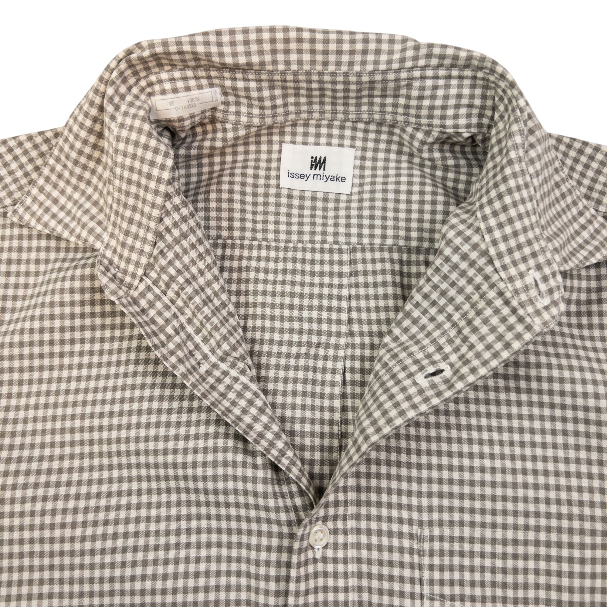 Vintage Issey Miyake Checkered Long Sleeve Button Up Shirt Size M