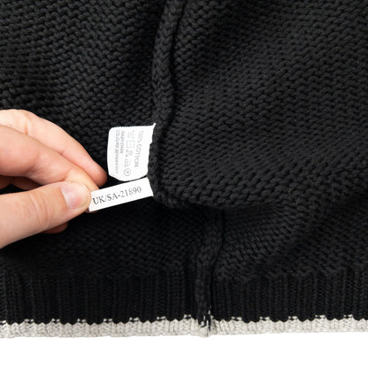 Vintage YSL Yves Saint Laurent Zip Up Knit Jumper Size XL