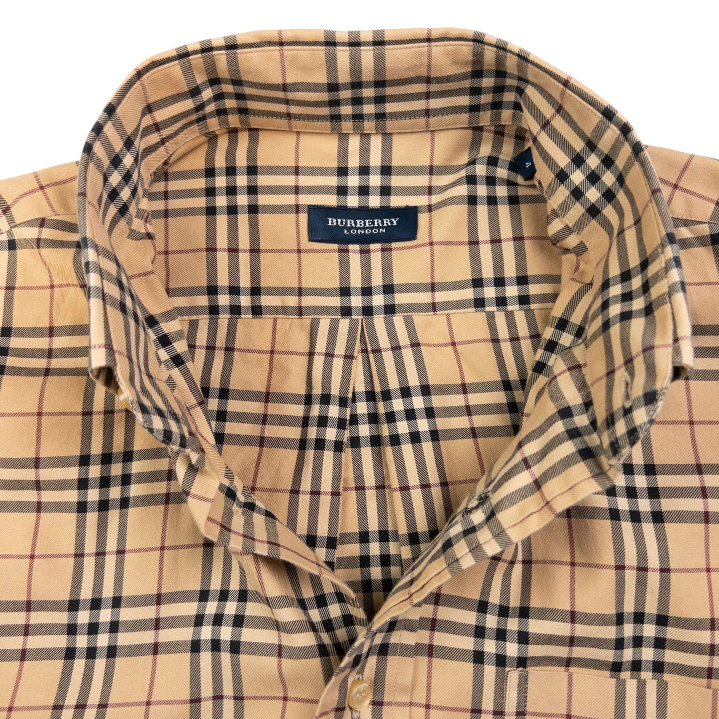 Vintage Burberry Nova Check Long Sleeve Button Up Shirt Size