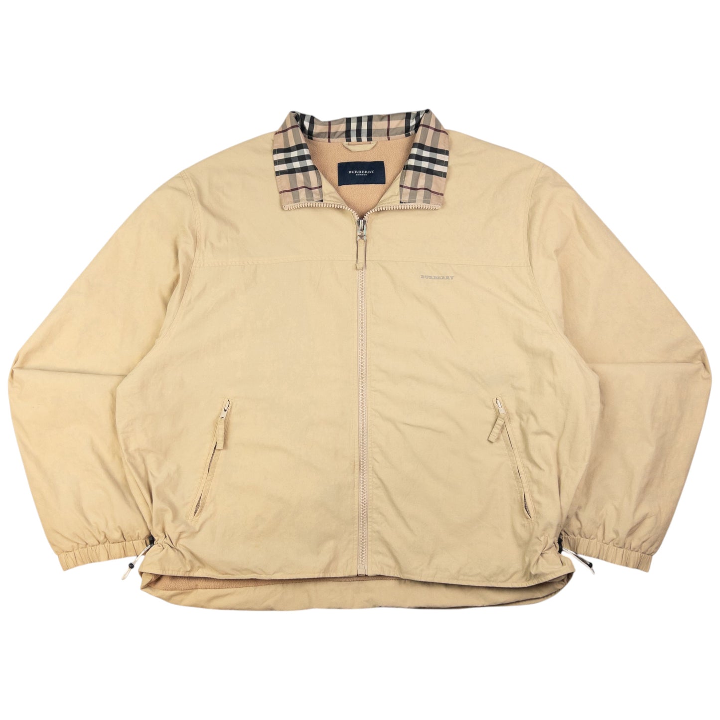 Vintage Burberry Nova Check Collar Zip Up Jacket Size XL