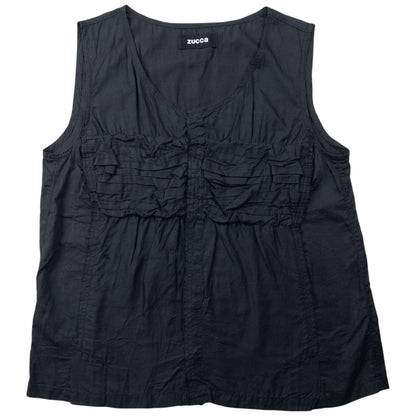 Vintage 2000s Cabane De Zucca By Issey Miyake Ruffle Top Womens Size M
