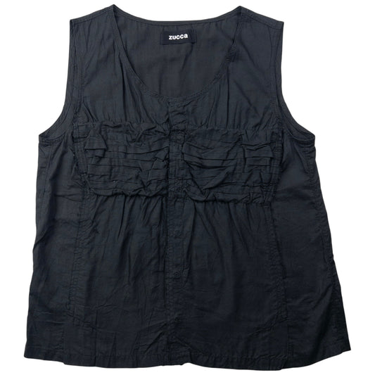 Vintage 2000s Cabane De Zucca By Issey Miyake Ruffle Top Womens Size M