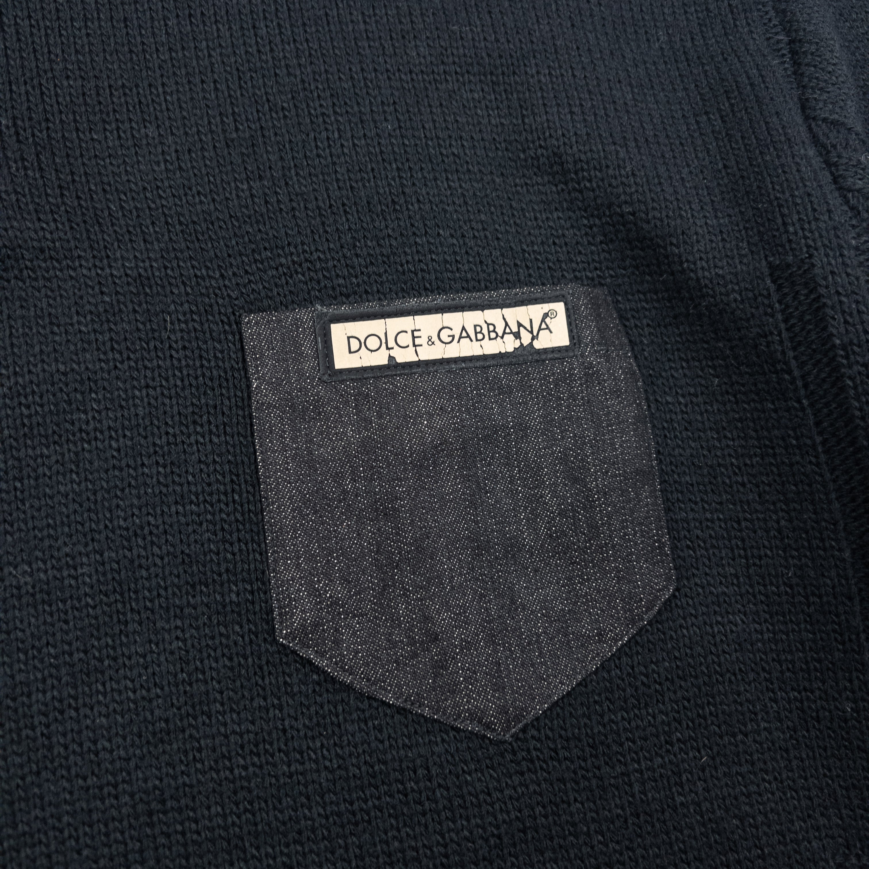 Vintage Dolce & Gabbana Q Zip Knit Jumper Size L