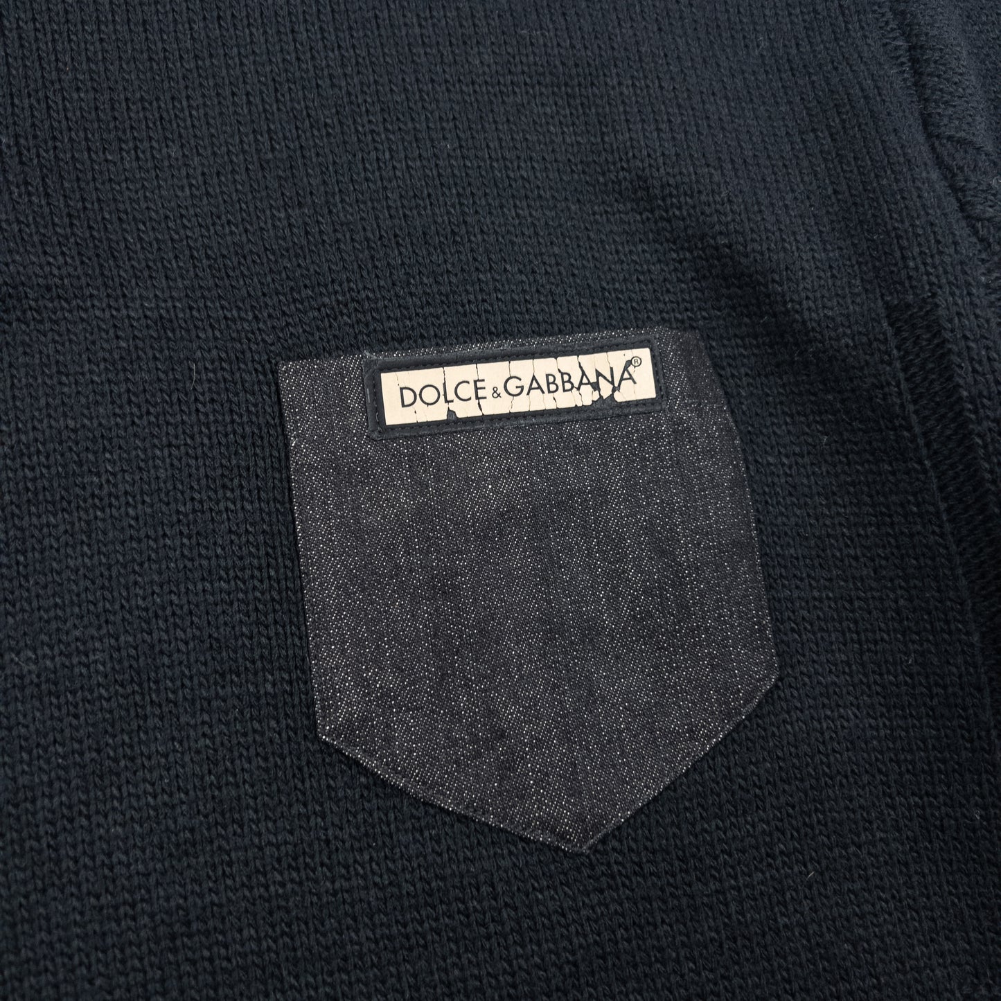 Vintage Dolce & Gabbana Q Zip Knit Jumper Size L