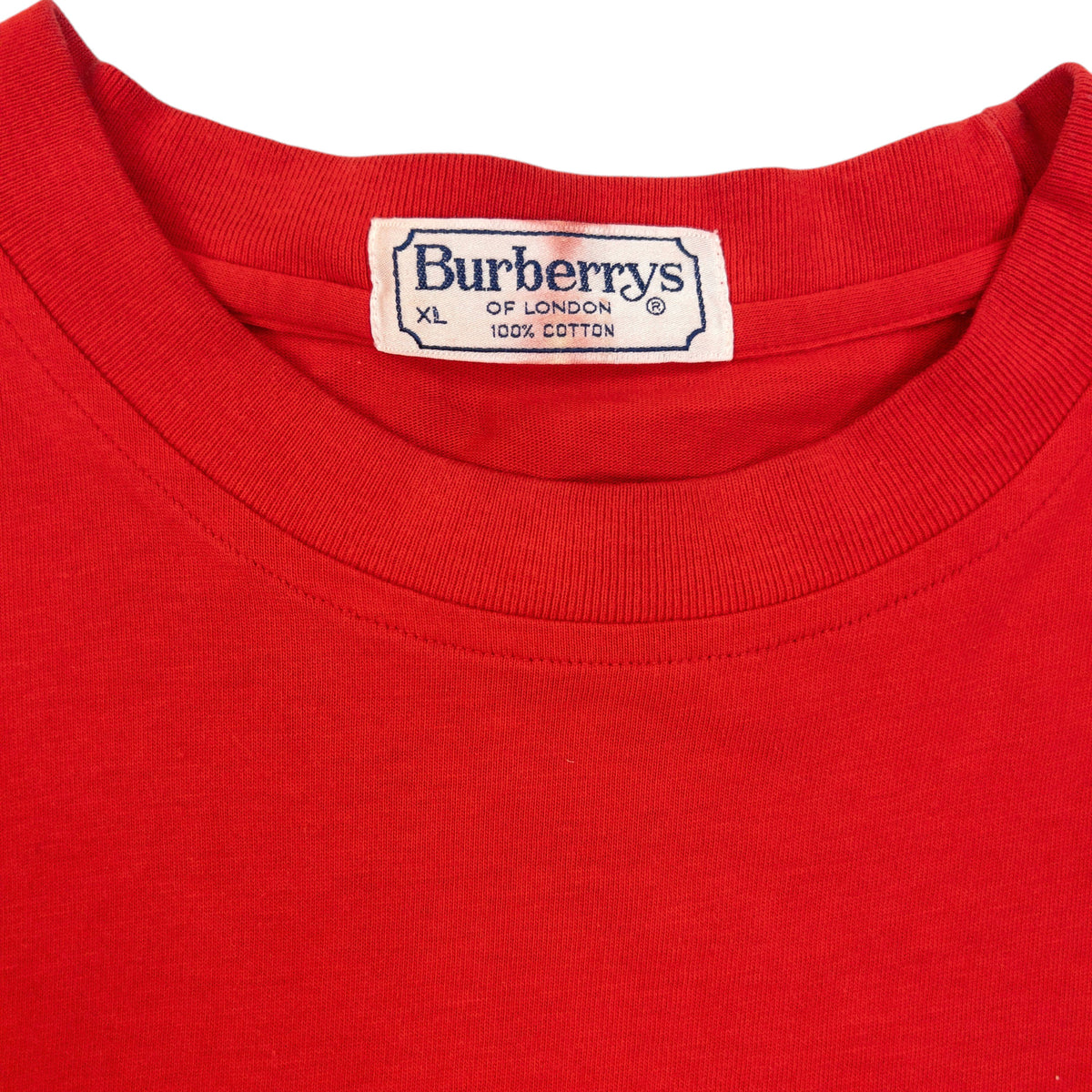 Vintage 90s Burberry Embroidered T Shirt Size M