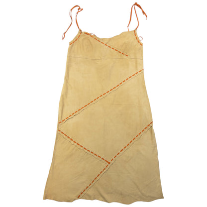 Vintage 2000s Dolce & Gabbana Suede Slip Dress Womens Size M