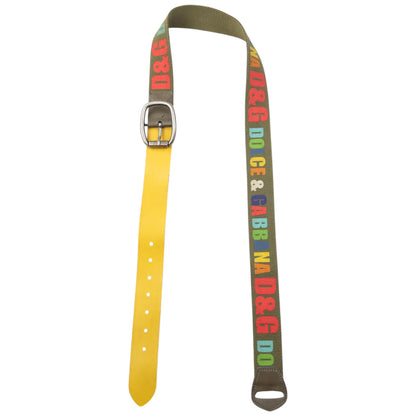 Vintage 2000s Dolce & Gabbana Rainbow Print Belt Size XL