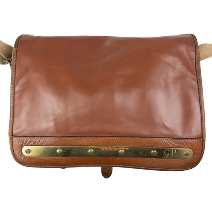 Vintage CP Company Leather Messenger Crossbody Bag