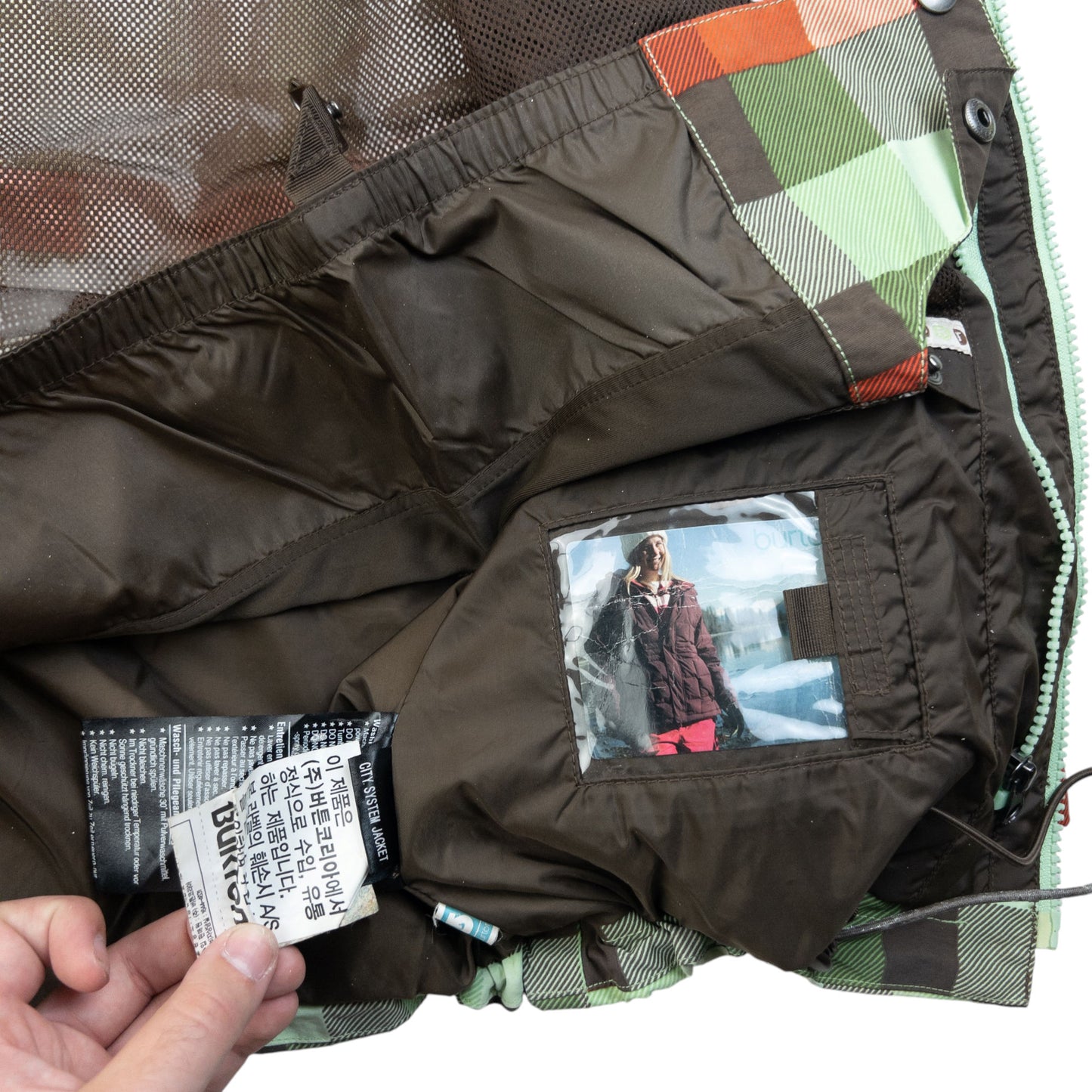 Vintage 2000s Burton City System Checkered Snowboarding Jacket Size XS