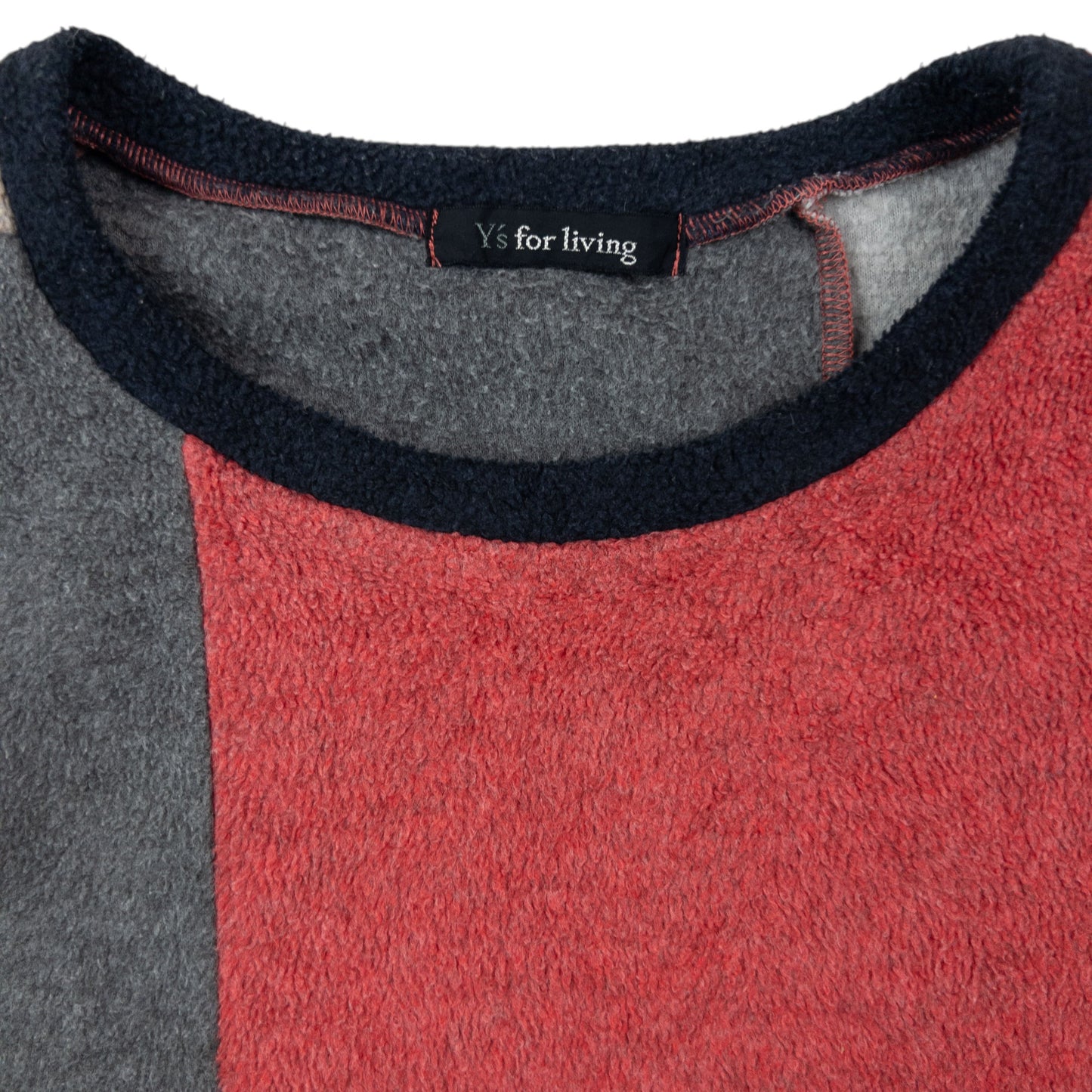 Vintage 90s Yohji Yamamoto Colour Block Fleece Sweatshirt Size XS