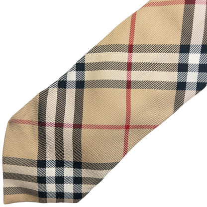 Vintage 2000s Burberry Nova Check Silk Tie