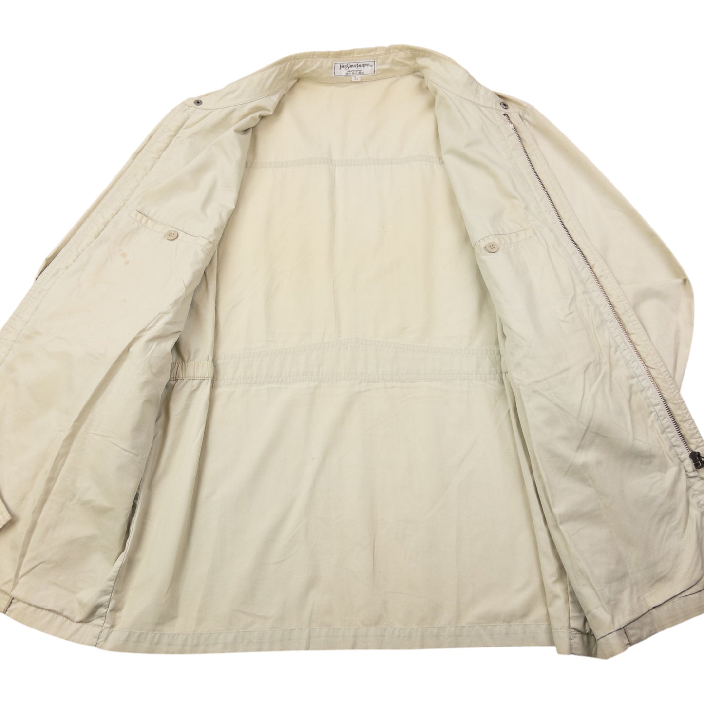 Vintage 80s YSL Yves Saint Laurent Zip Up Jacket Size M