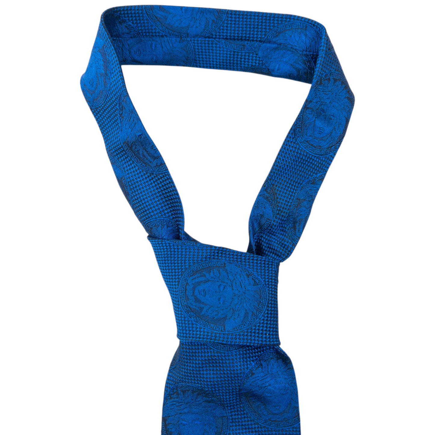 Vintage 90s Gianni Versace Medusa Monogram Silk Tie