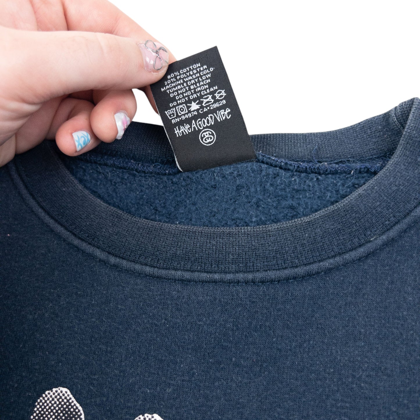Stussy Bear Graphic Sweatshirt Size S