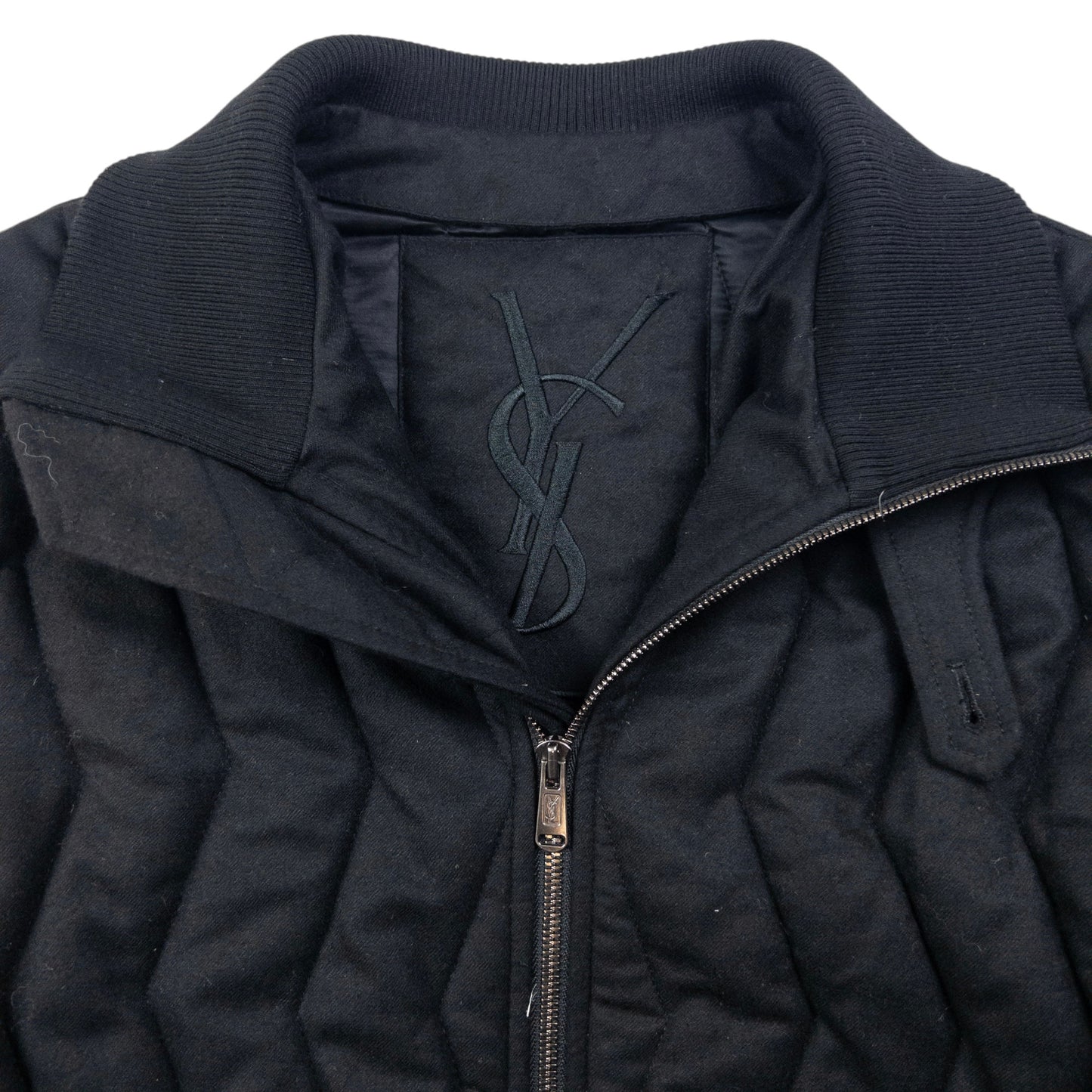 Vintage YSL Yves Saint Laurent Quilted Wool Jacket Size M