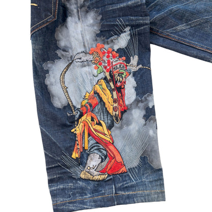 Vintage Geisha Japanese Denim Shorts Size W28