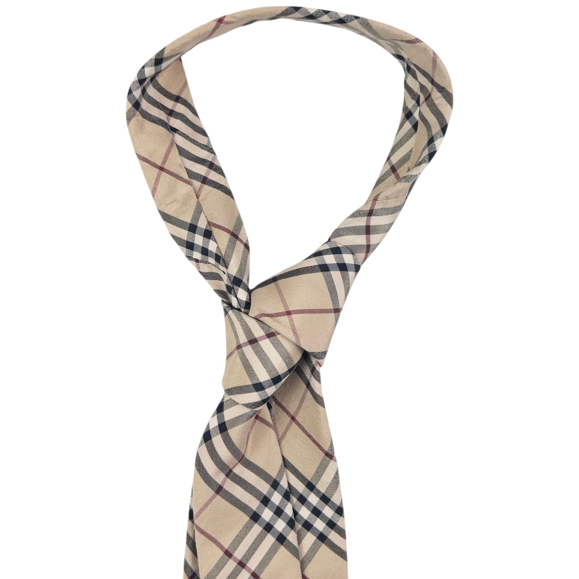 Vintage Burberry Nova Check Silk Tie