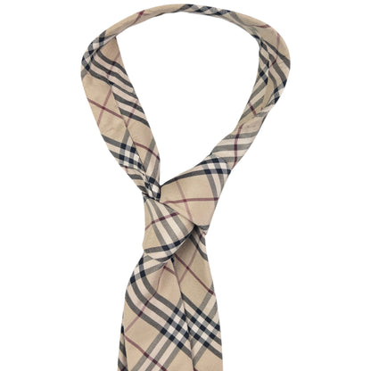 Vintage Burberry Nova Check Silk Tie